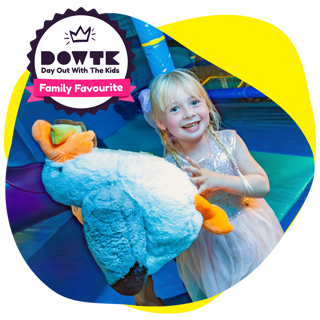An image of a girl and a days out with the kids family favourite badge