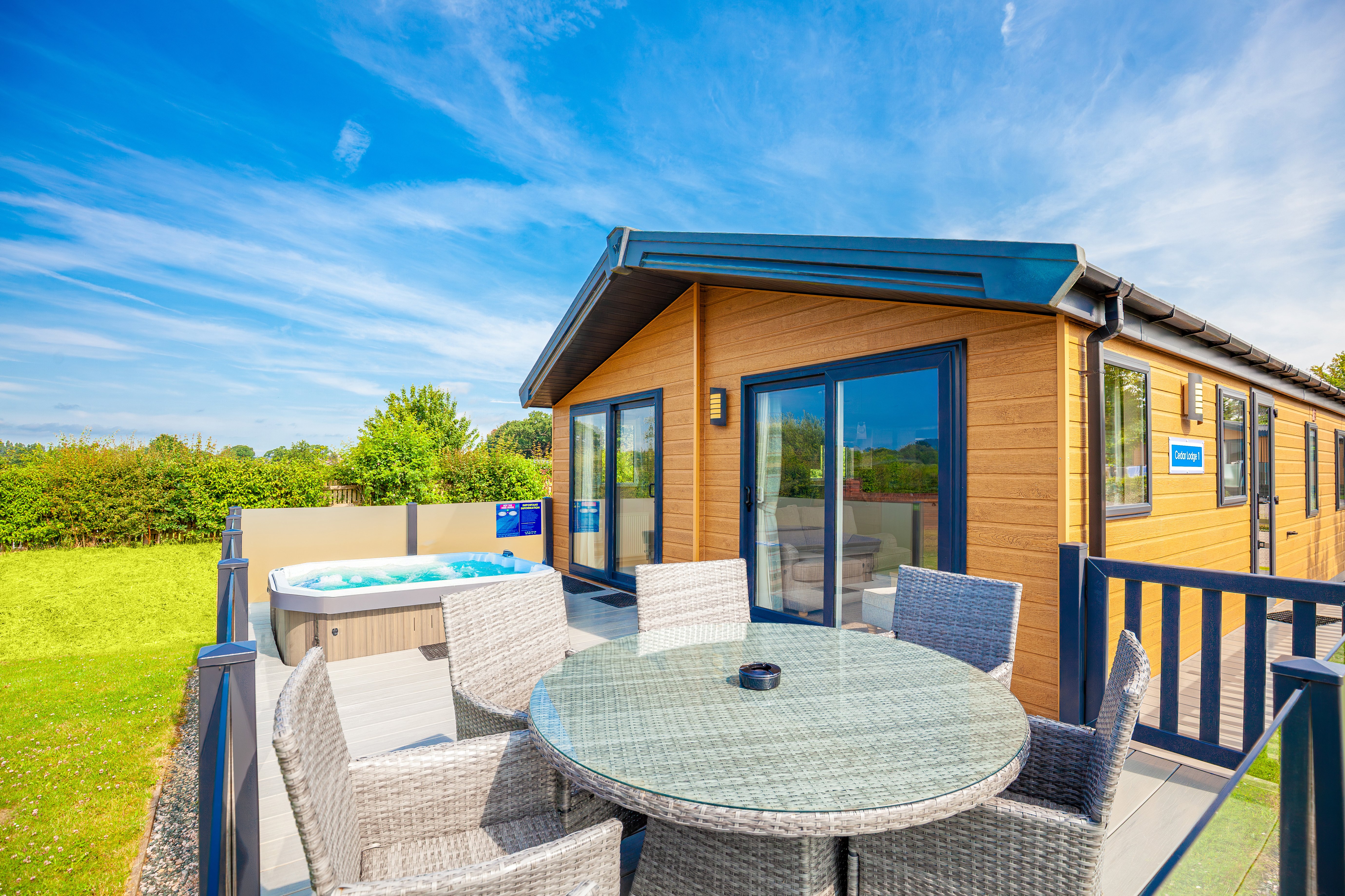 Photo of a Lodge in Devon countryside with a Hot Tub